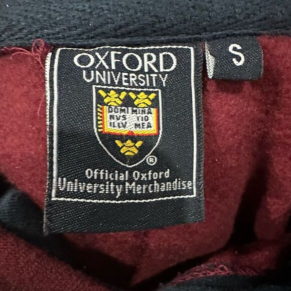 Oxford University Hoodie Mens Small‎ Red Maroon Pullover Sweatshirt College Y2K - Picture 6 of 8